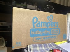 Pampers 108 Pack Baby Dry Multicolor Unisex Size 7 Disposable Baby Diapers