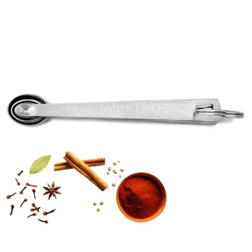 Measuring Spoons Stainless Steel Mini Spoons With Key Chain Design 5pcs/pack - Picture 20 of 23