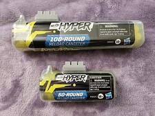 NERF Hyper 100 50 Round Refill Canisters 150 total-round reload NEW SEALED