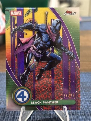 2026 Topps Finest Fantastic Four Black Panther Rare Purple 74/75 #NZ-017