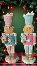 1 Christmas Pink Pastel Nutcracker 12”Cupcakes Cashmere Gingerbread Man Baker