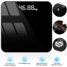 Digital Body Weight Scale Highly Accurate Smart Scale LED Display USB Charging