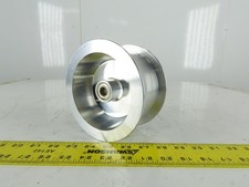 6" OD x 3" Groove Flat Belt Idler Pulley Sheave Aluminum 1-1/8" Bore