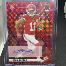 2025 Panini Mosaic Rookie Autographs - Jalen Royals #313 Red /199. Chiefs!🔥🔥