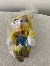 Disney Scarecrow Mickey Mouse Bean Bag Plush 8" Fall Harvest W/ Tag In Bag