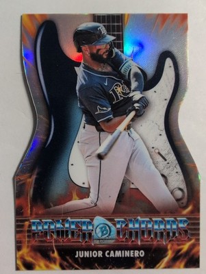 2026 Bowman Chrome Junior Caminero Power Chords Die-Cut Refractor Tamba Bay Rays