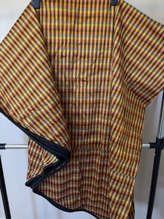 Multicolor Plaid 96” Round Tablecloth Ployester Fabric