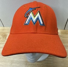 MLB Miami Marlins New Era 9Forty Baseball Adjustable Strap Orange Hat Cap