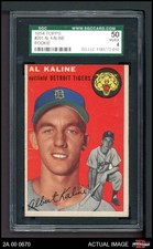 1954 Topps #201 Al Kaline Tigers RC HOF SGC 4 - VG/EX