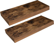 Floating Shelves for Wall, Wall Mounted Shelf Set of 2, 15.7" Hanging Shelf With