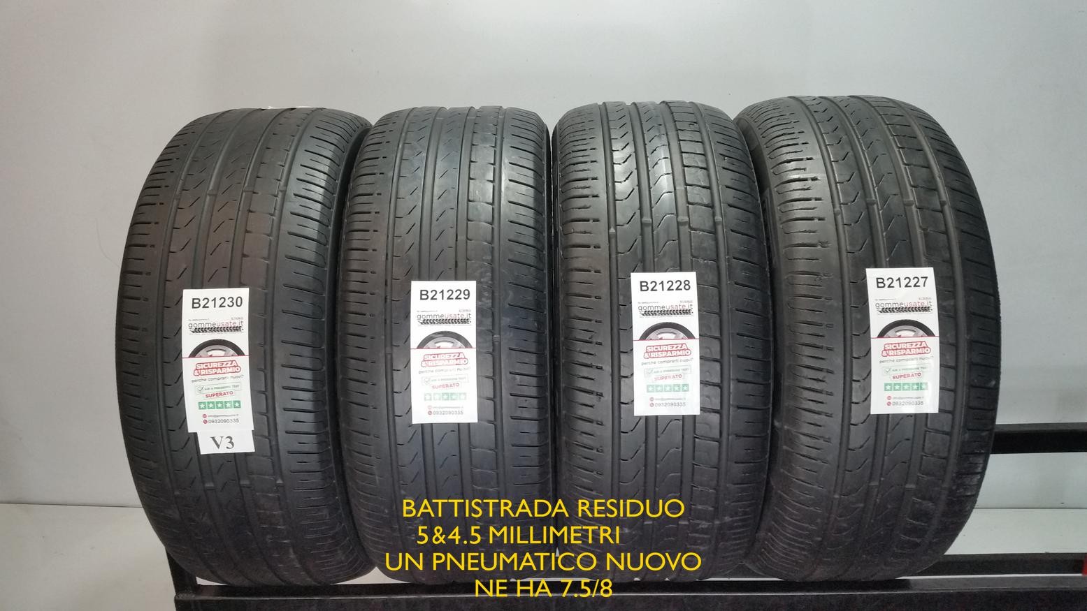 GOMME USATE   255/45R19 100V PIRELLI SCORPION VERDE PNEUMATICI USATI B21230