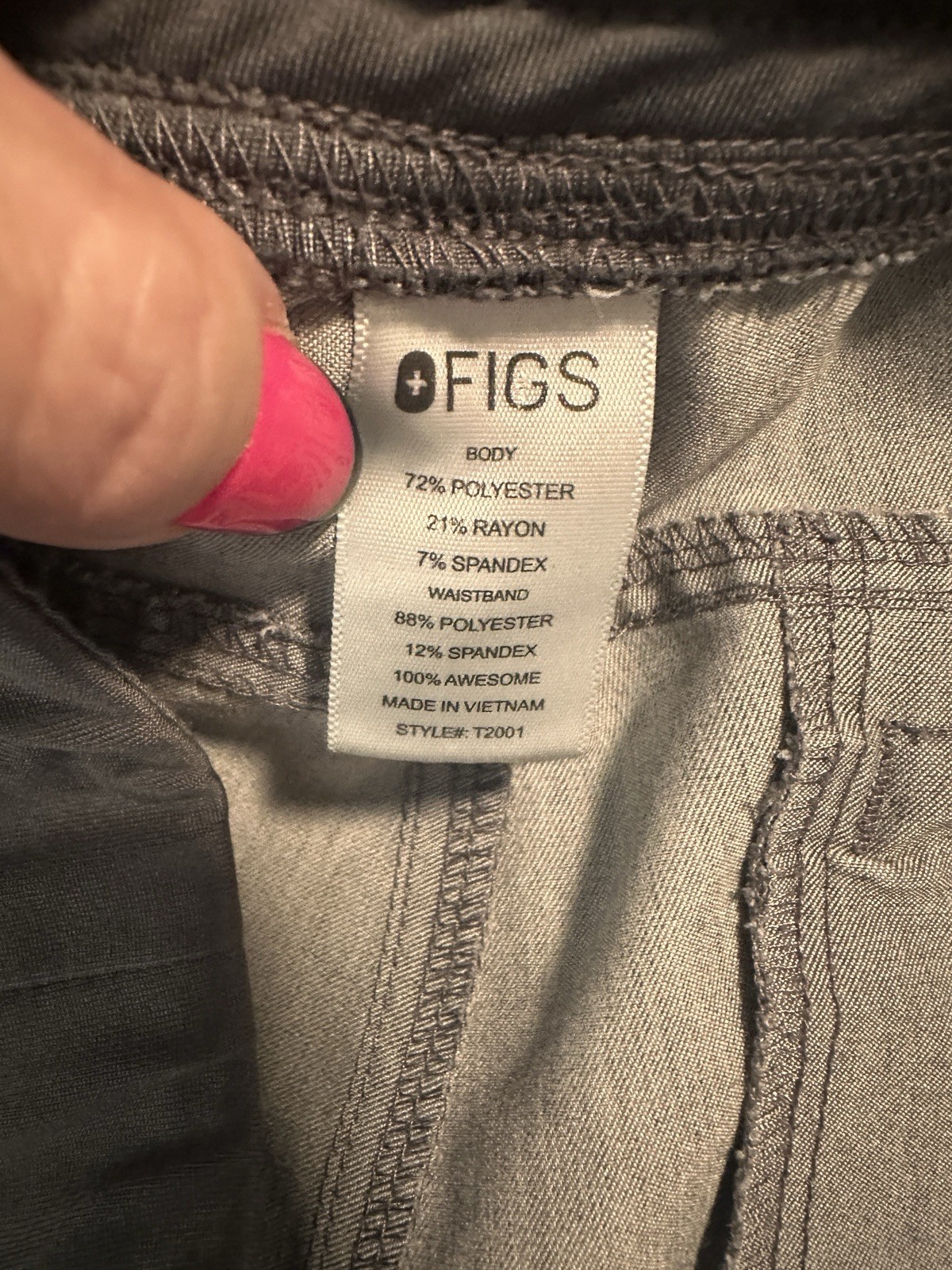 Figs Technical Collection Sm Graphite  Gray Scrub… - image 7