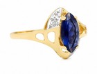 GENUINE 1.15 Cts IOLITE & DIAMOND RING 10K YELLOW GOLD - Free Appraisal - NWT — photo 3