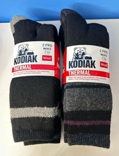KODIAK Wool Thermal Socks. 2 Packs 4 Pairs MENS Shoe Size 7-12. New