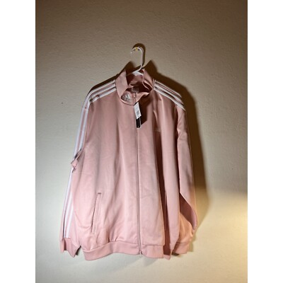 ADIDAS X KITH TRACK TOP JACKET VAPOR PINK WHITE SZ 2XL
