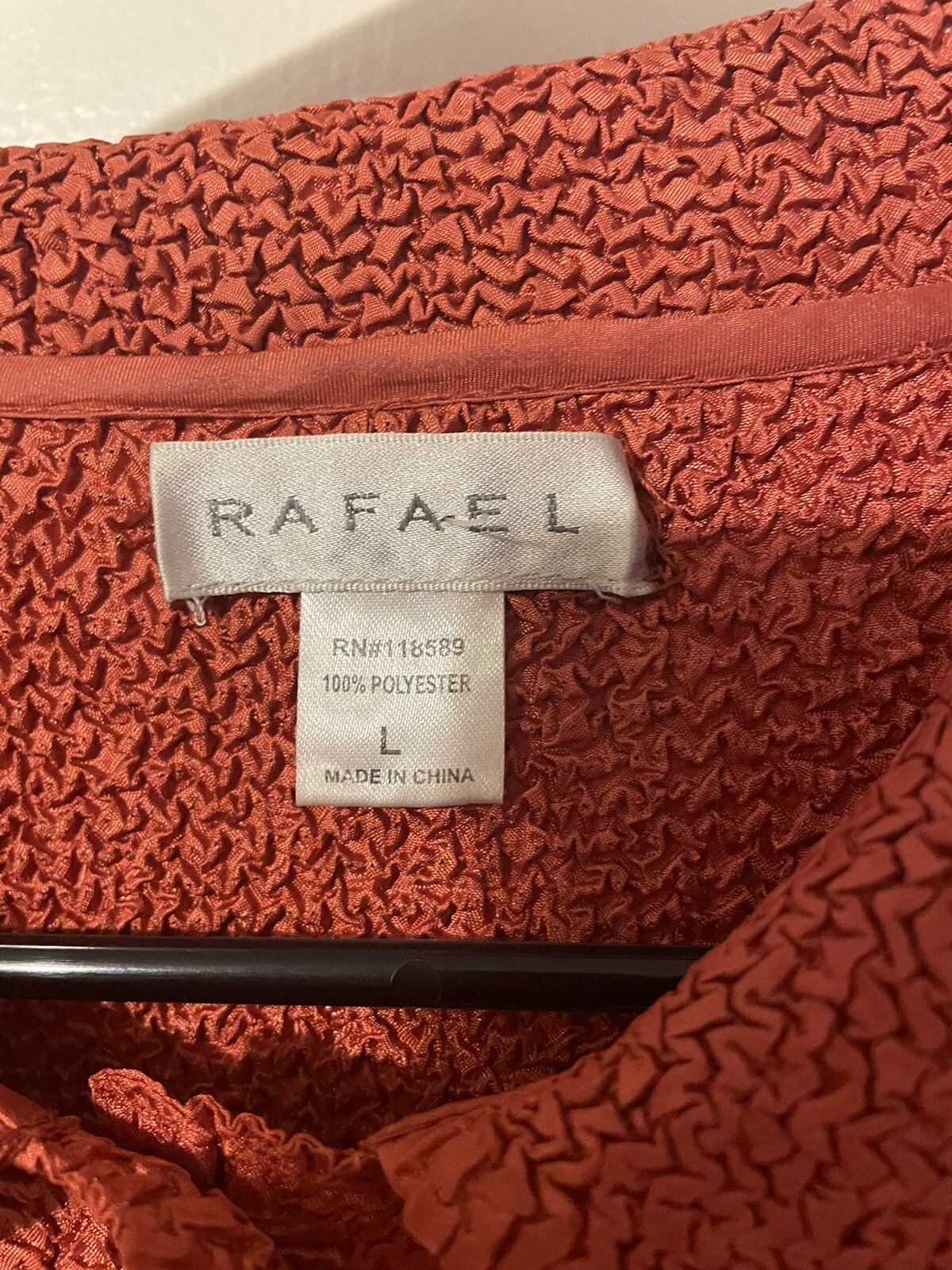 Rafael Crinkle Lightweight Jacket /blouse size La… - image 4