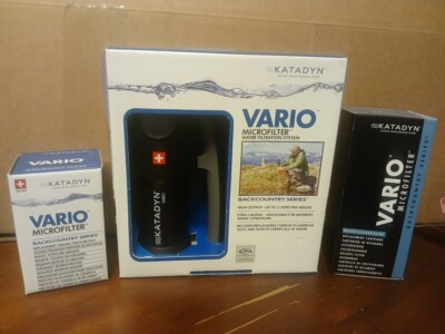 Katadyn Vario Backcountry Water Filtration System with (2) Extra Filters / NIB