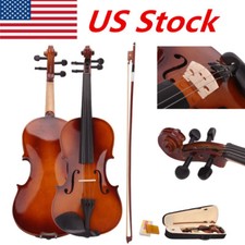 Full Size 4/4 Natural Acoustic Violin Fiddle with Case Rosin Bow