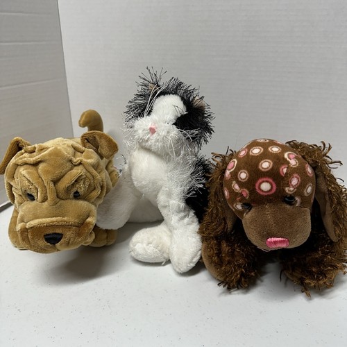 Ganz Stuffed Animal Lot Of 3 - Two Dogs & a Cat