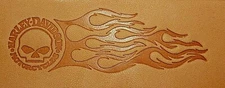 ACRYLIC Leather Embossing Stamp - HD FLAMES  for Veg Tanned Leather