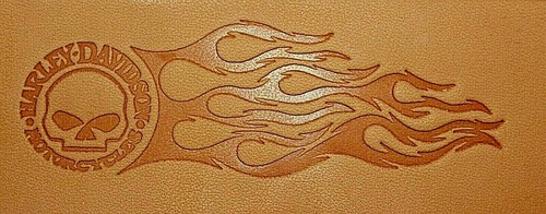 ACRYL Leder Prägestempel - HD FLAMMEN für pflanzlich gegerbtes Leder