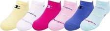 Brand New Original Champion Youth Kids 6 AthleticWear Pack Low Cut Socks - 5Y-7Y