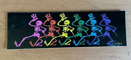 Vintage Grateful Dead Autoaufkleber DancingSkeletons Rainbow Trippy Thingiverse