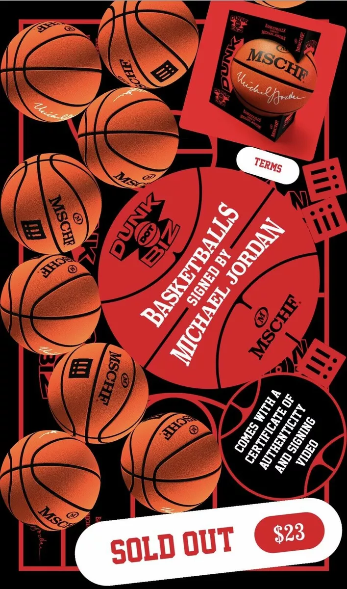 Michael jordan signed basketball deals card