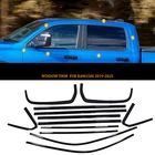 Car Black Window Strip Trims For Ram1500 2019-2025 12pcs