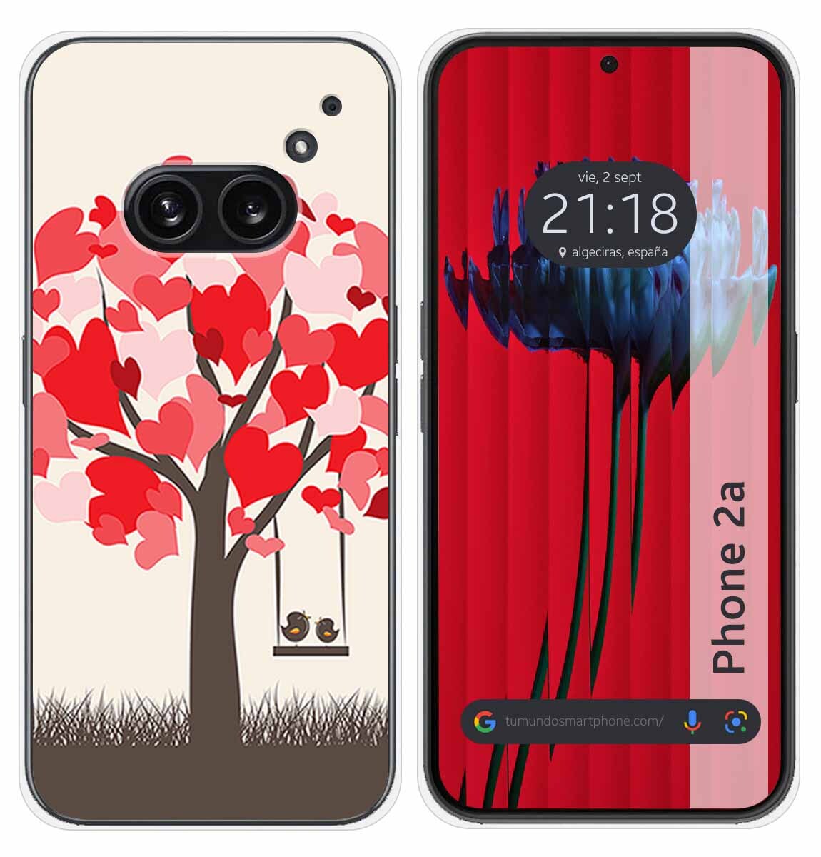 Cover Silicone per Nothing Phone 2a 5G Disegno Uccellini Disegni