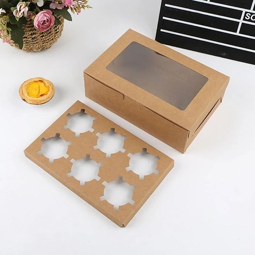 10Pcs Transparent Window Baking Packing Box Cake Box for Birthday Wedding - Picture 3 of 16