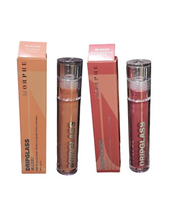 MORPHE Dripglass Glazed High Shine Lip Gloss Shatterproof, Peach