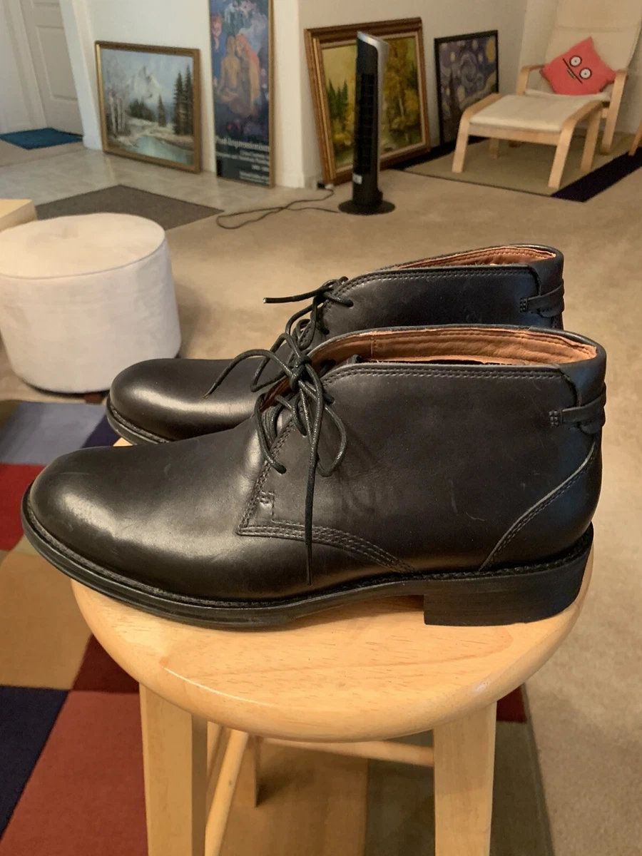 Clarks mens shop black chukka boots