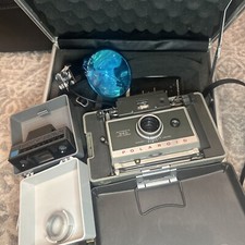 Vintage Polaroid 340 Film Land Camera Retro With Original Manual