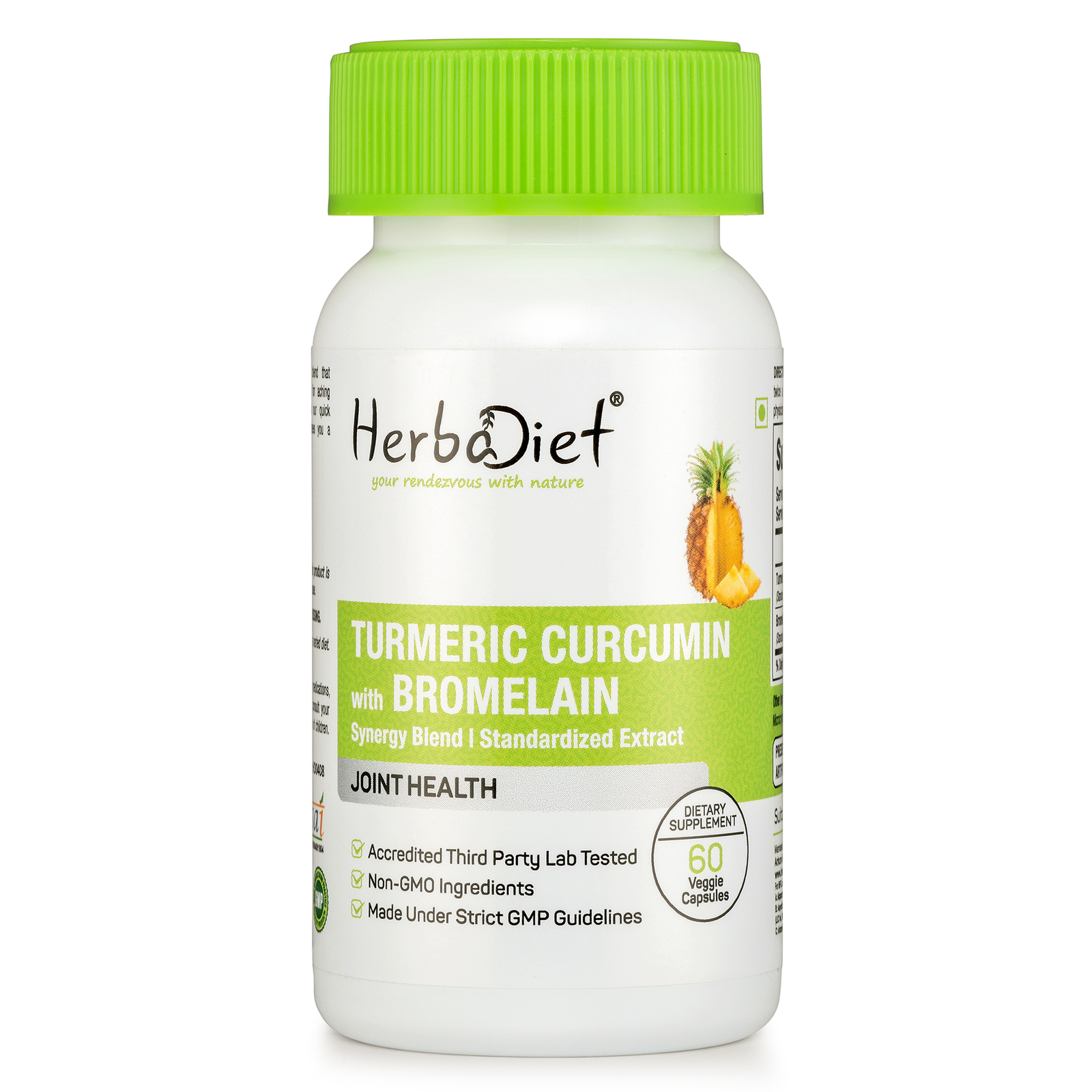 Joint Health Care Support Supplements with Turmeric Curcumin Bromelain Capsules