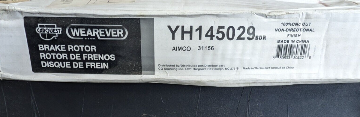 Disc Brake Rotor WearEver YH145029 / Xrf Raybestos 96491R for 94