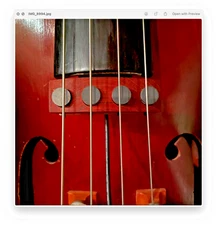 Mahogany Magnetic Pickup for Upright Bass - Play LOUD & with effects  -USA MADE