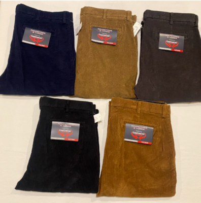 NWT-Round Tree & Yorke Men's Stewart Classic Fit Flat Front Corduroy Pants