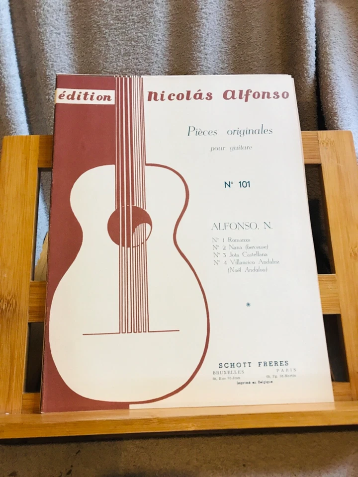 Nicolas Alfonso Quatre pièces pour guitare partition éditions Schott - Photo 1/1