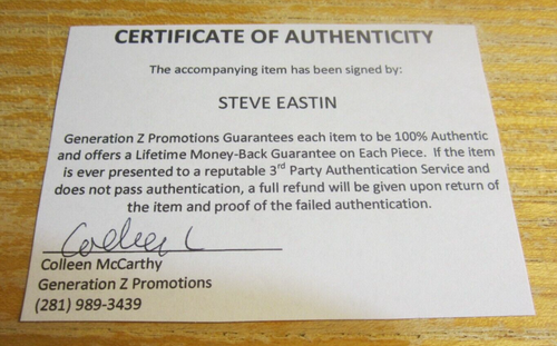 Foto firmada autografiada por Steve Eastin de 3x5 "Campo de sueños" Eddie Cicotte - Imagen 3 de 3