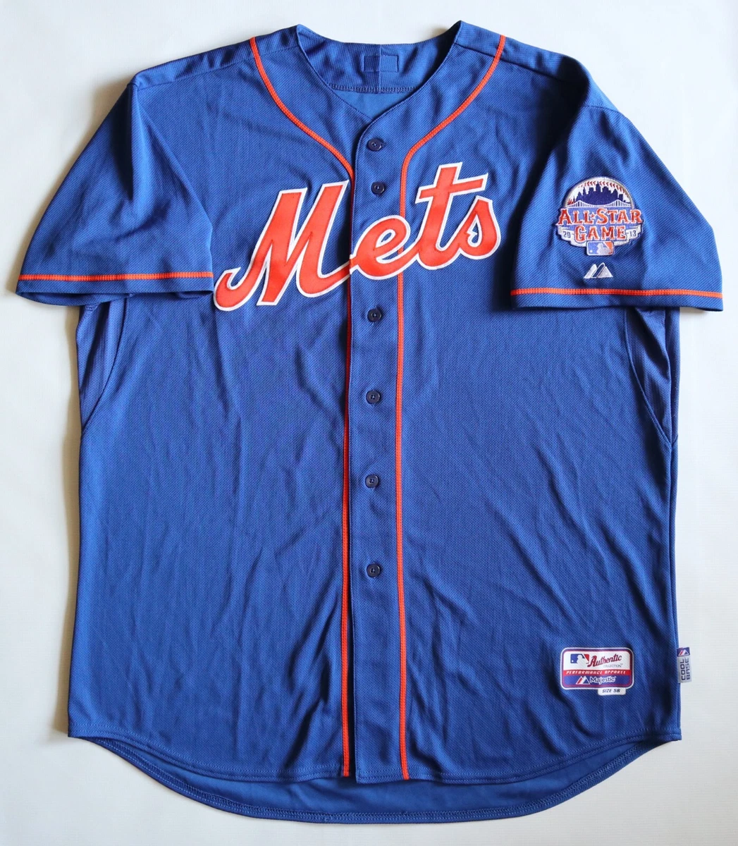 NEW YORK METS 2013 ALL STAR GAME PATCH MLB BASEBALL JERSEY MAJESTIC MENS  SIZE 56