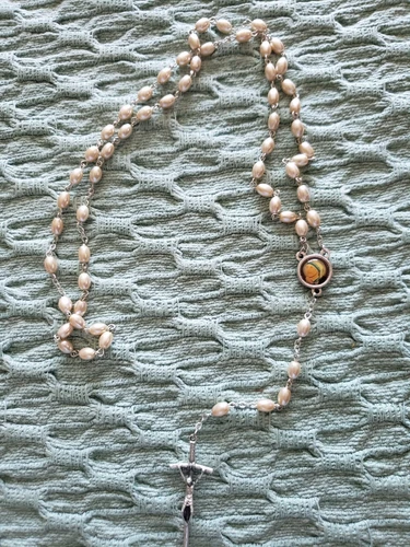 Mother Teresa Rosary, Cross Wrap Bracelet And Cross Charm Bracelet. Great Cond.