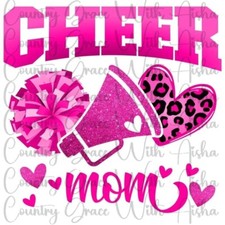 Sublimation Transfer Cheer Mom Ready To Press Heat Transfer