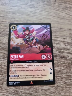 Peter Pan - Pirate's Bane 120/204 Rare Disney Lorcana into the Inklands