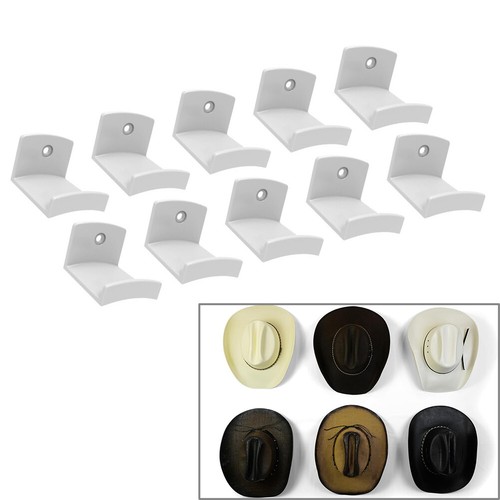 Modernos Ganchos Adhesivos para Sombrero de Pared Paquete de 10-Estante para Sombrero de Vaquero Ala Ancha Percha para Sombrero - Imagen 19 de 26