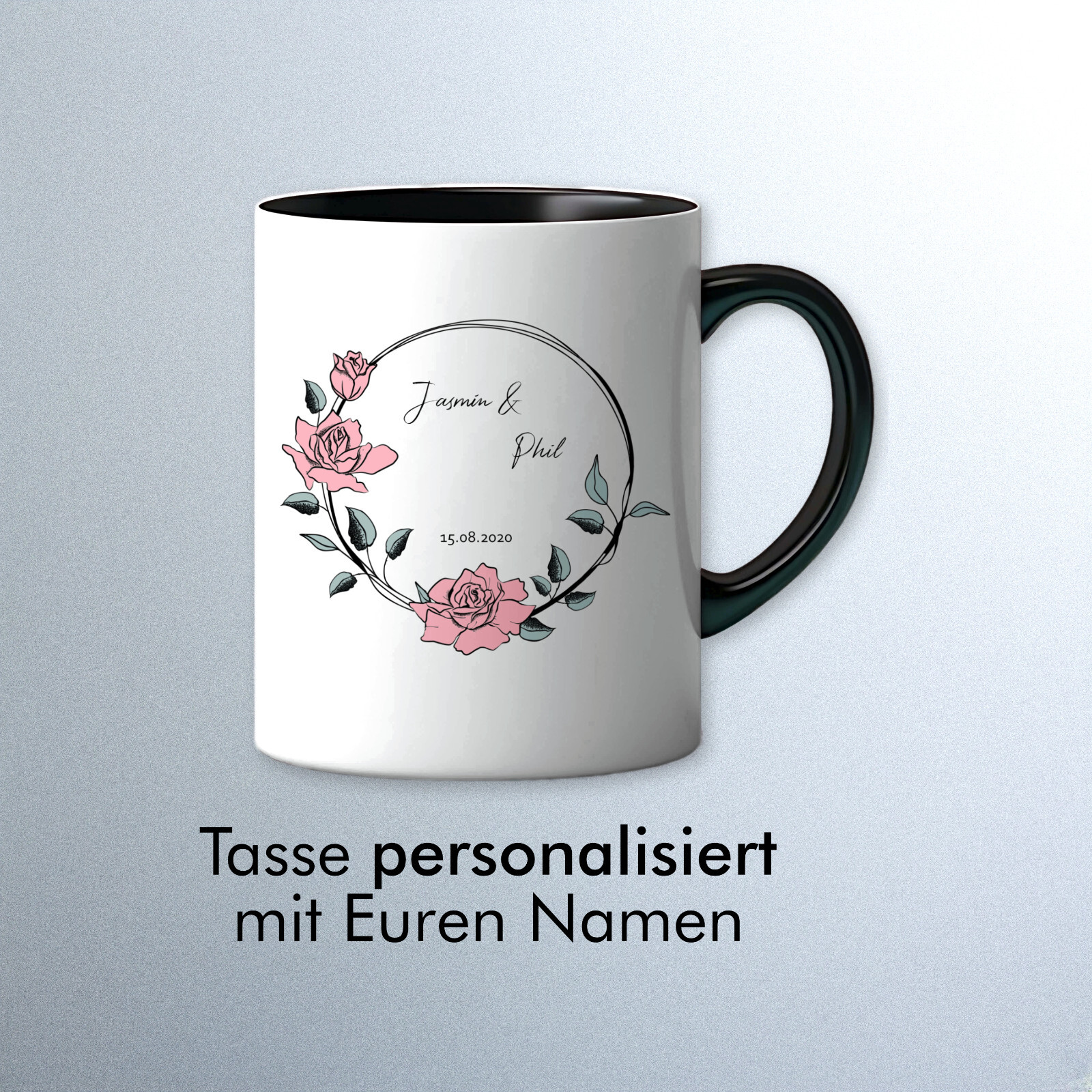 Tasse "Rosenkranz" personalisiert
