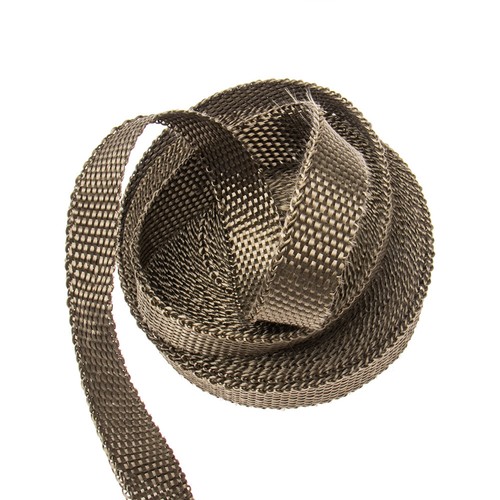 2 Roll 1"x 50' Titanium Header Turbo Pipe Manifold Exhaust Heat Wrap Tape + Ties - Picture 11 of 12