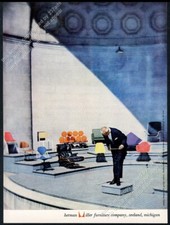 1958 Charles Eames poltrona Nelson Marshmallow divano Herman Miller stampa pubblicità