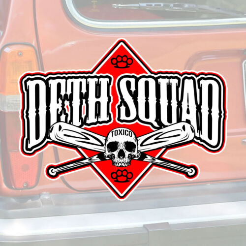 Deth Squad Sticker - Hot Rod, Muscle Car, Roadkill, Chevy, Ford, Mopar - Afbeelding 1 van 2