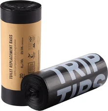 Biodegradable Portable Toilet Bags 8 Gallon｜40 Count Camping Toilet Bags for Por